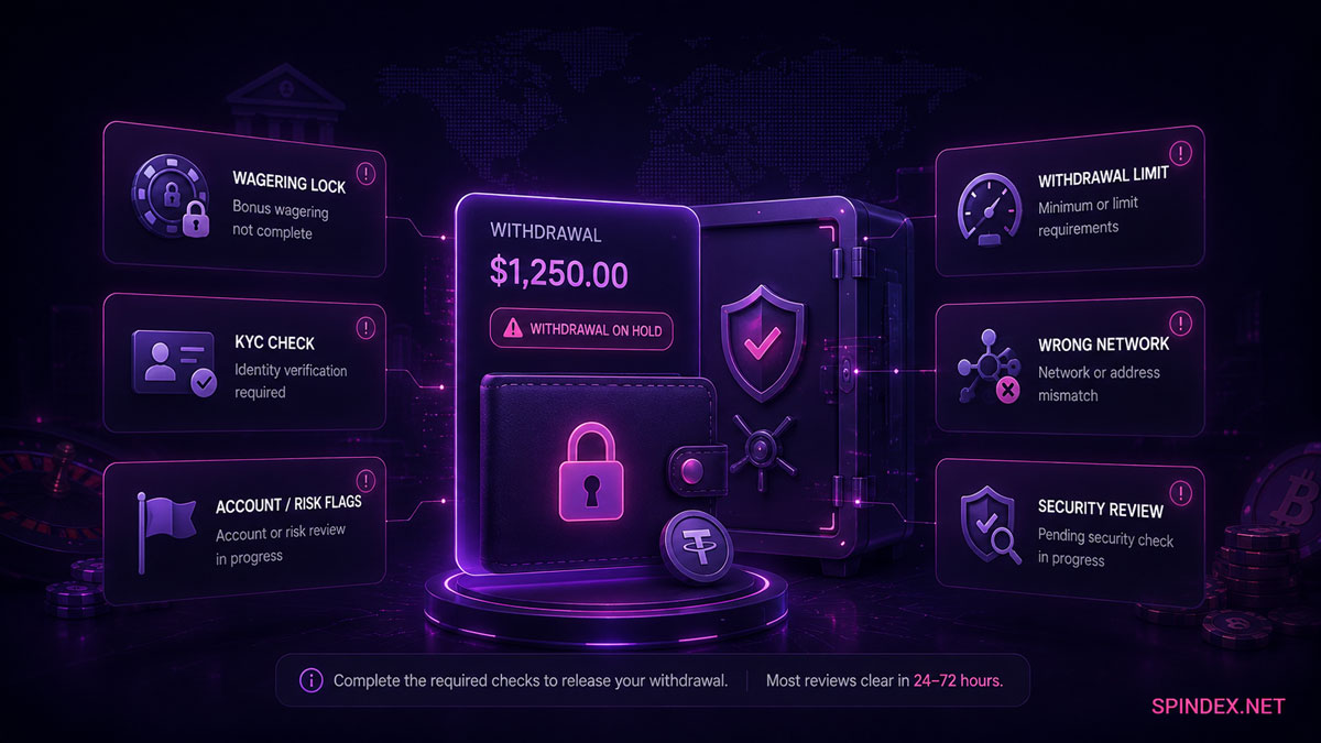 Why is Rainbet not letting me withdraw - a held withdrawal caused by wagering lock, KYC check, account or risk flags, an amount below the minimum, wrong network, or a pending security review